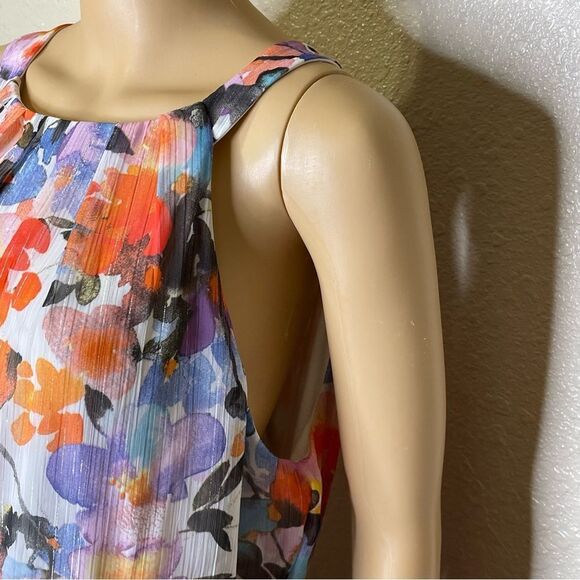 Ignite Evenings Halter Neck Floral High Low Maxi Dress Pink Purple Orange 16 - Picture 9 of 14